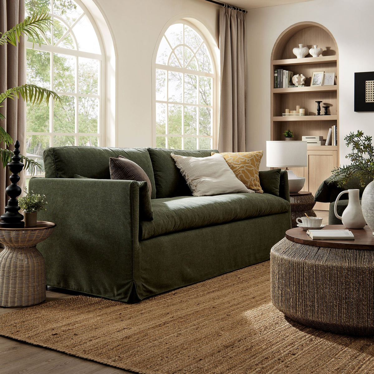 Wellfleet 85" Slipcovered Fabric Sofa