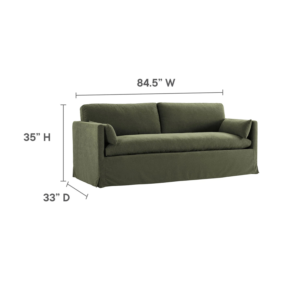Wellfleet 85" Slipcovered Fabric Sofa