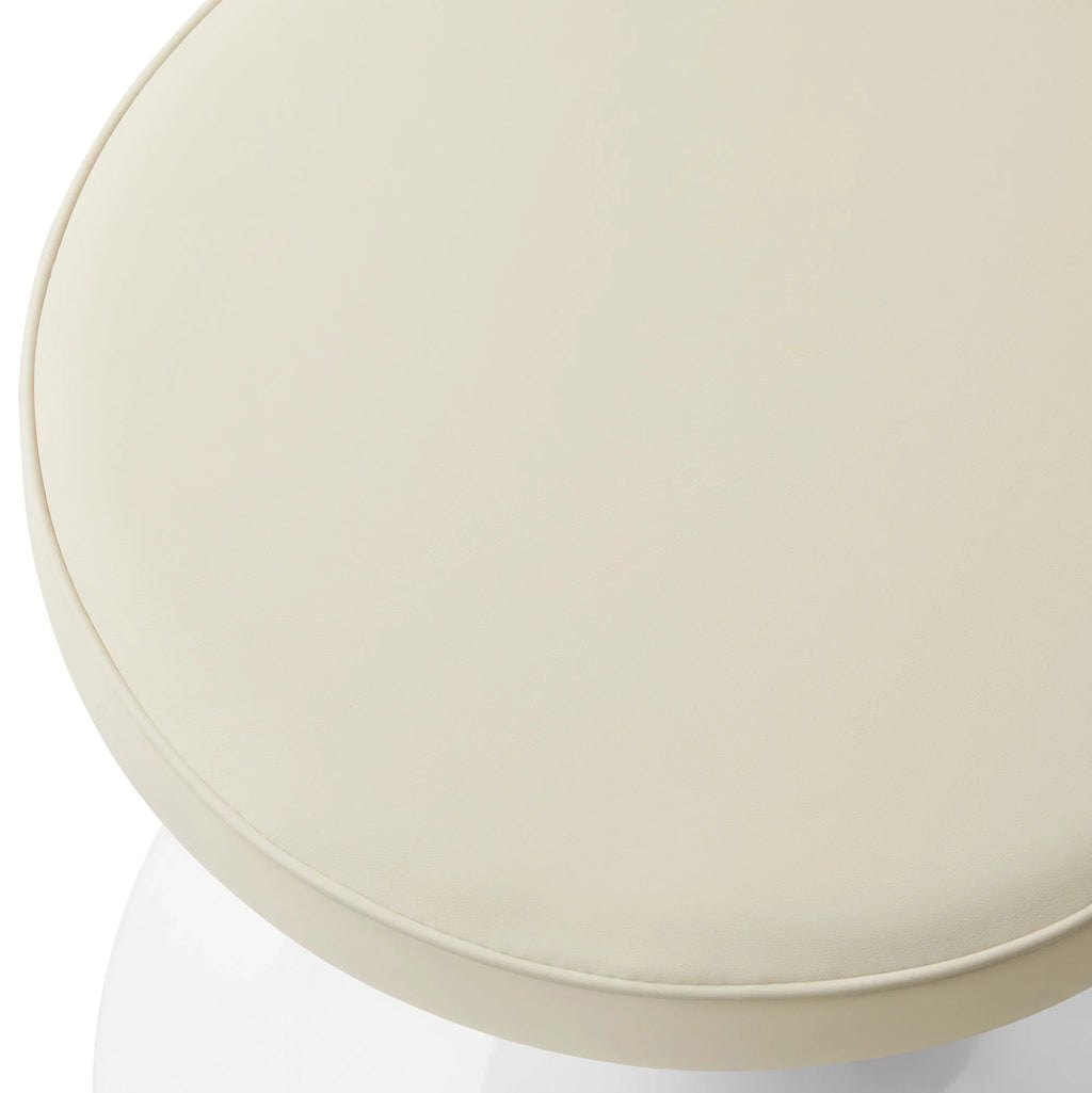 Lippa Vegan Leather Round Stool