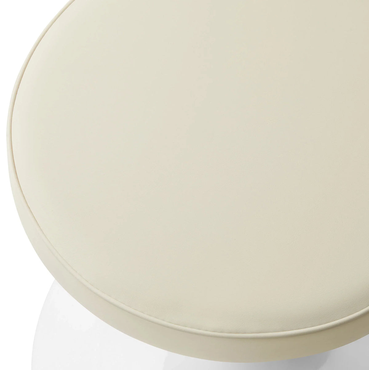 Lippa Vegan Leather Round Stool
