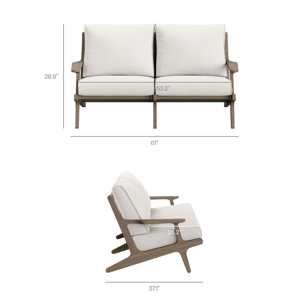 Saratoga 5-Piece Outdoor Teak Wood Furniture Set