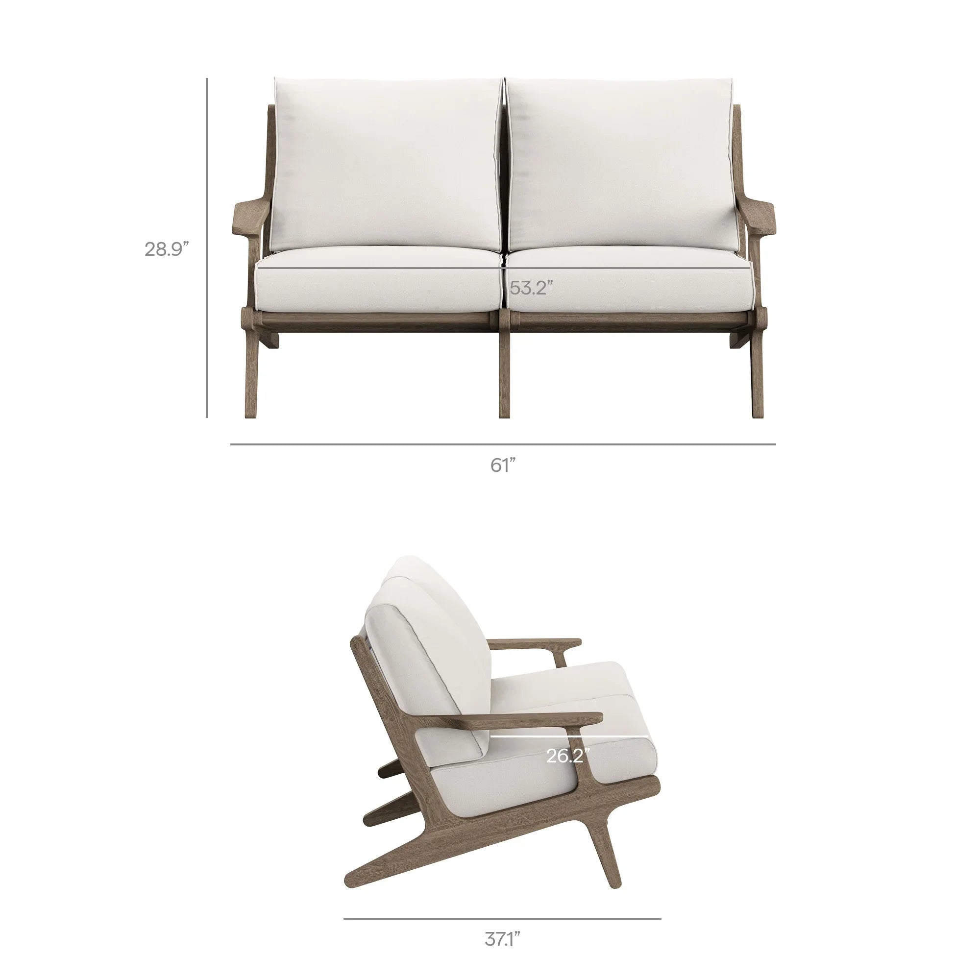 Saratoga 5-Piece Outdoor Teak Wood Furniture Set