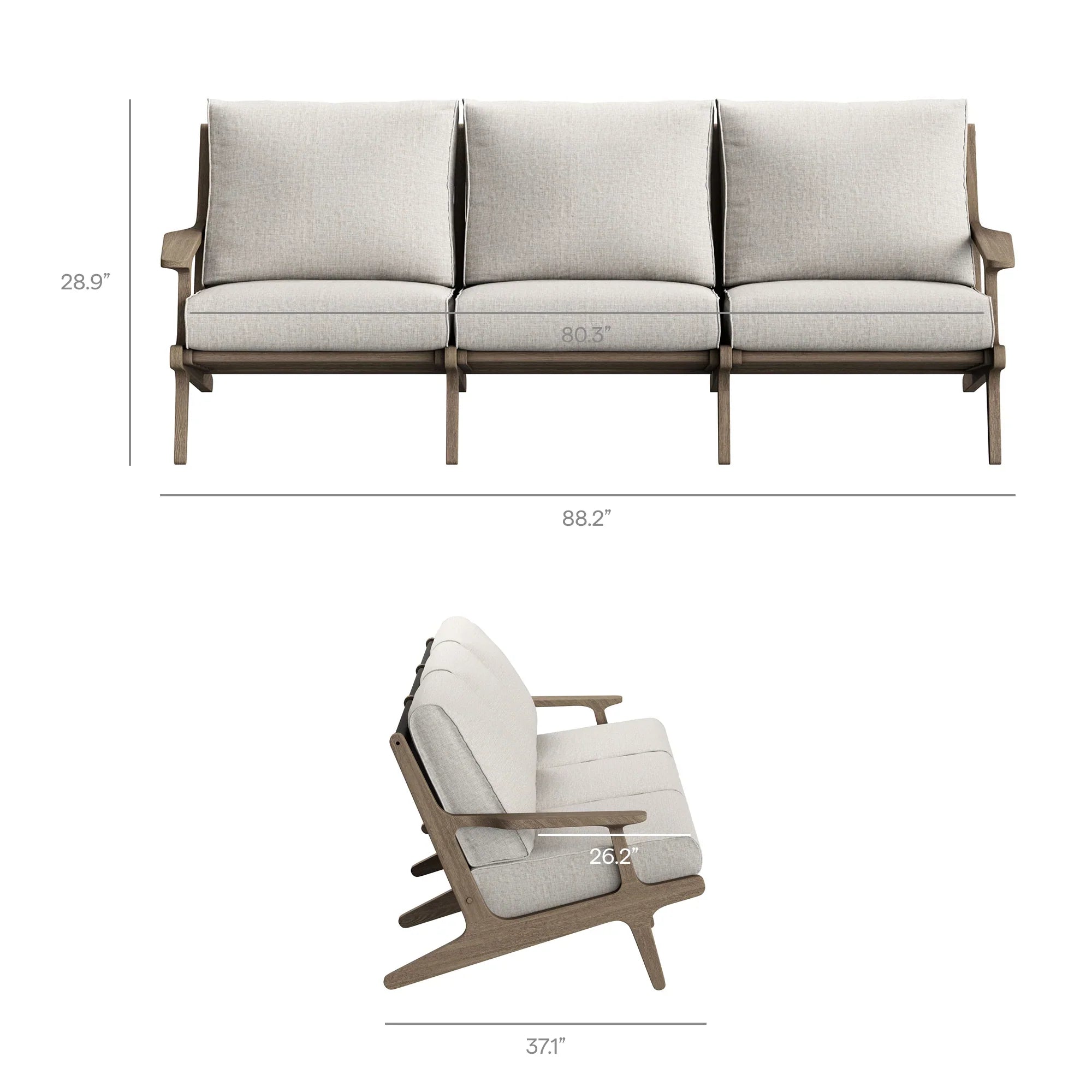 Saratoga 4-Piece Outdoor Teak Wood Furniture Set