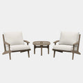 Saratoga 3-Piece Outdoor Teak Wood Furniture Set with Lounge Chairs and Side Table