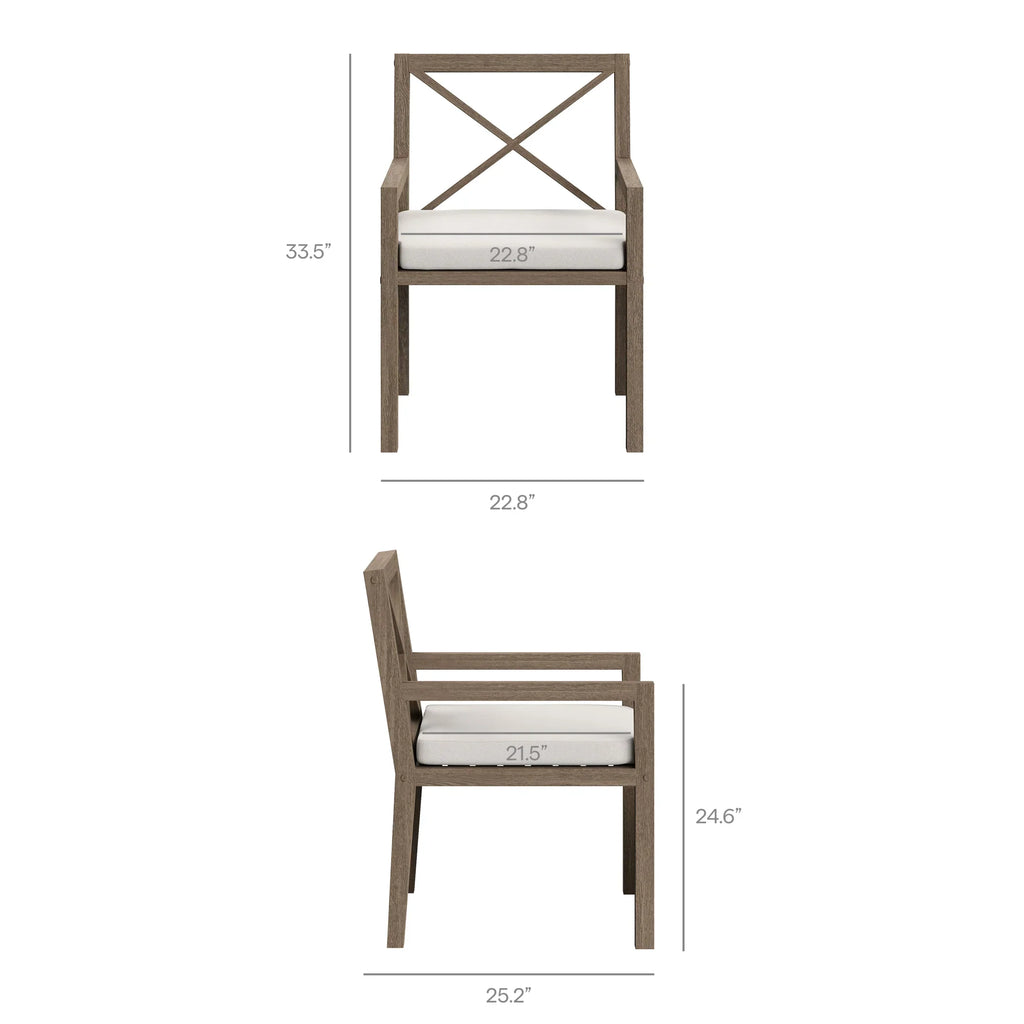 Northlake 9-Piece Outdoor Teak Wood Dining Set