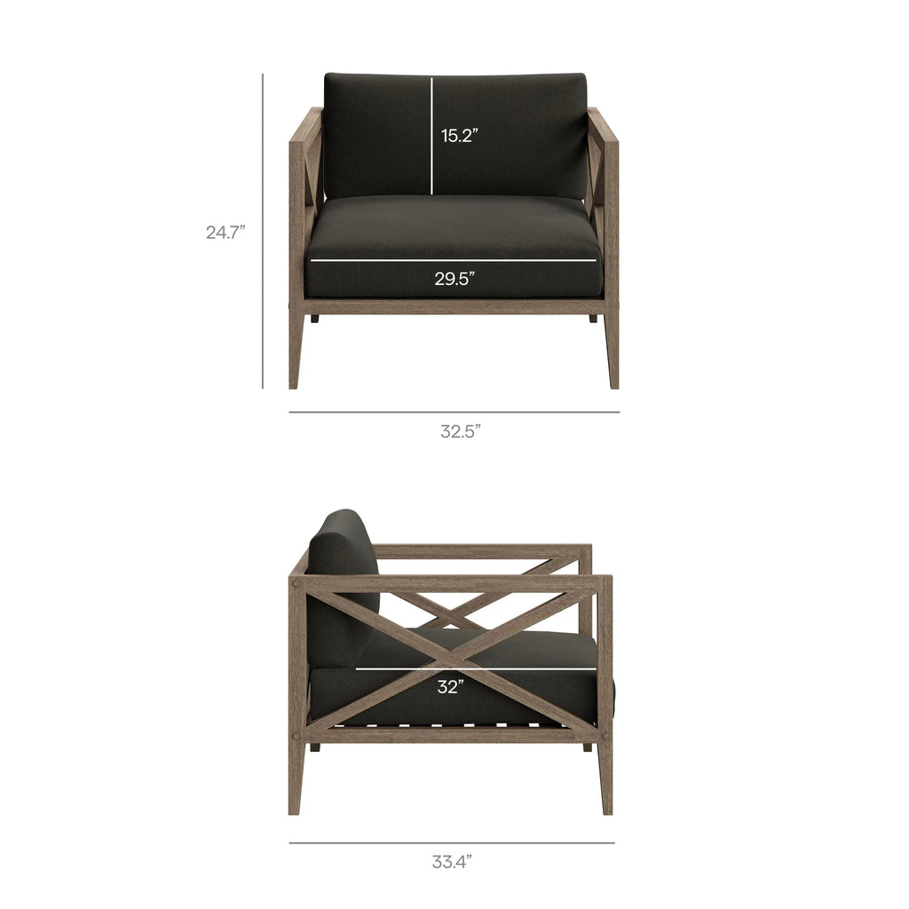 Northlake 5-Piece Outdoor Teak Wood Furniture Set