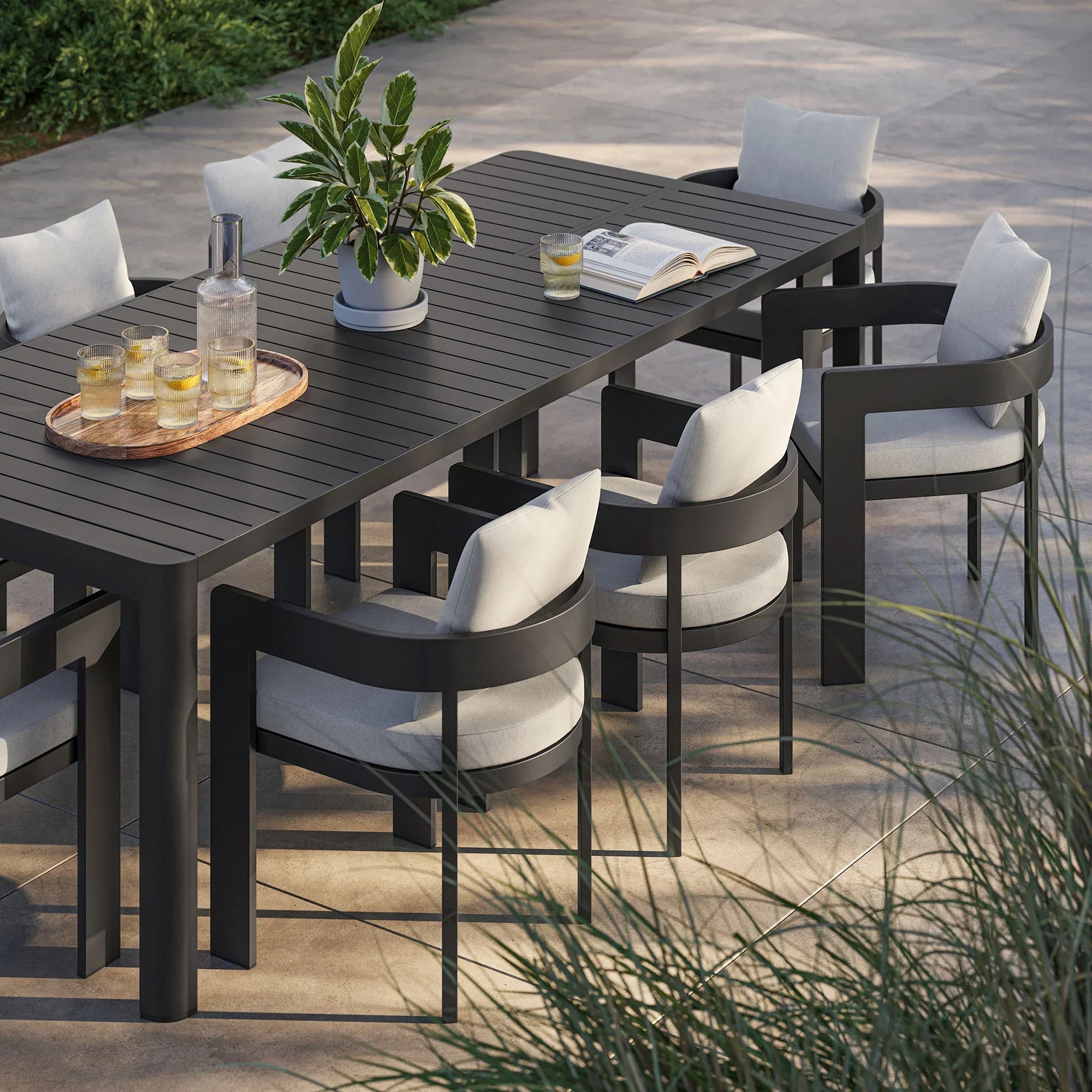 Tahoe 9-Piece Outdoor Patio Aluminum Dining Set