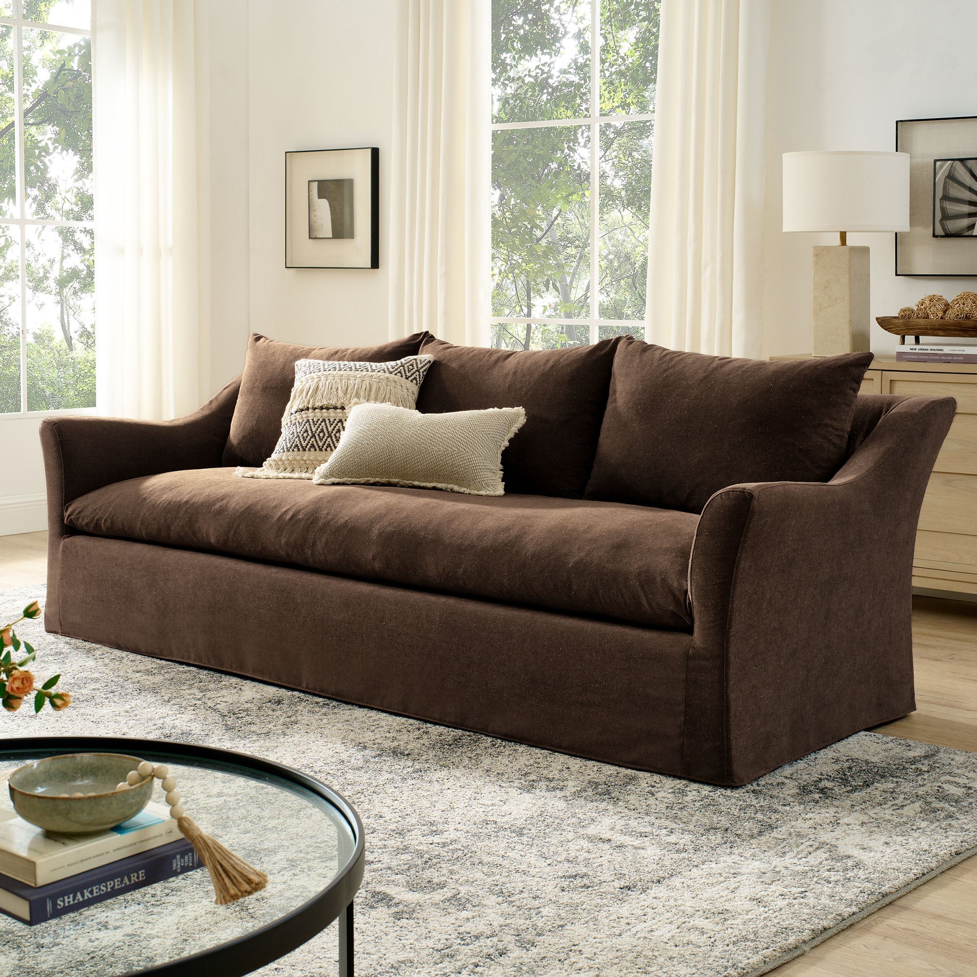Somerset 92" Linen Blend Sofa