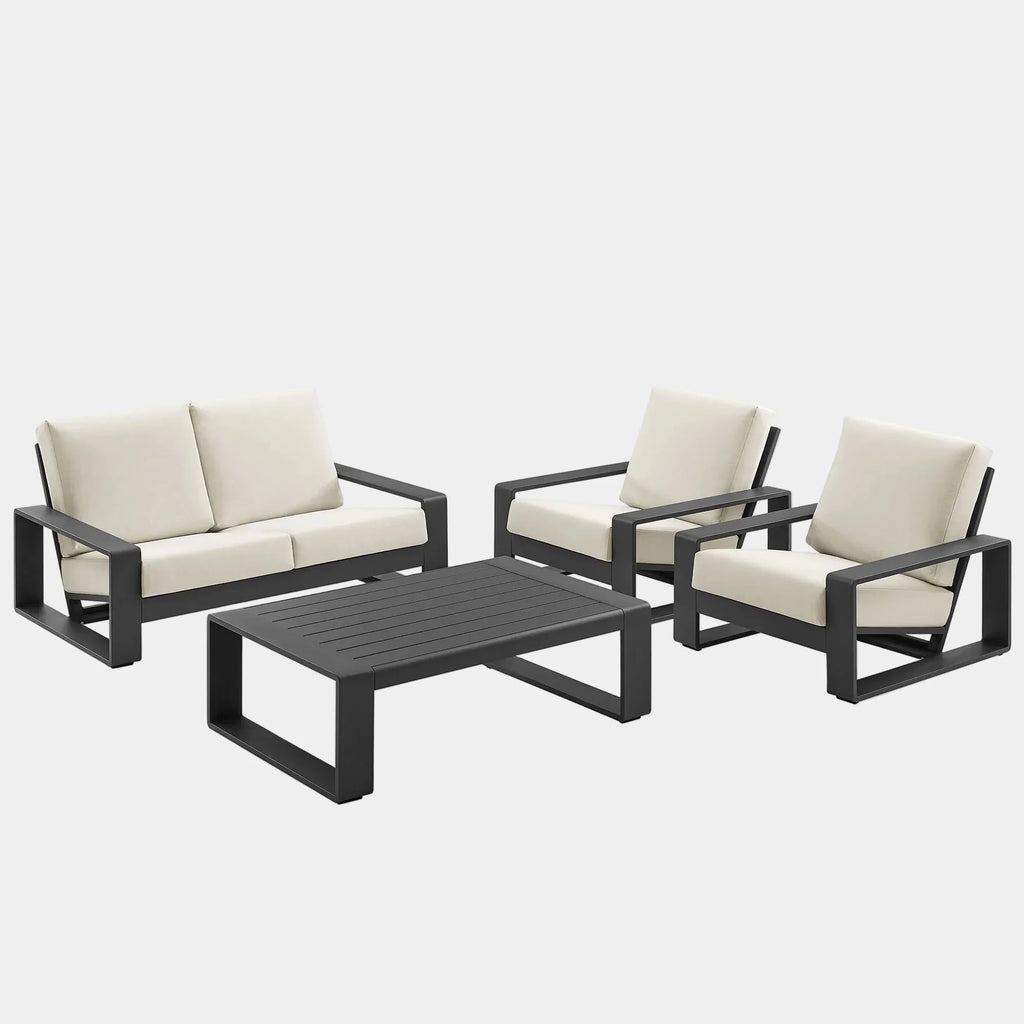 Lirienne 4-Piece Outdoor Patio Aluminum Furniture Set