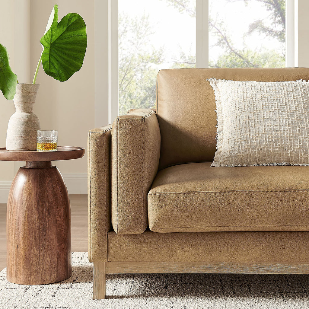 Roscoe 81 inch Vegan Leather Sofa