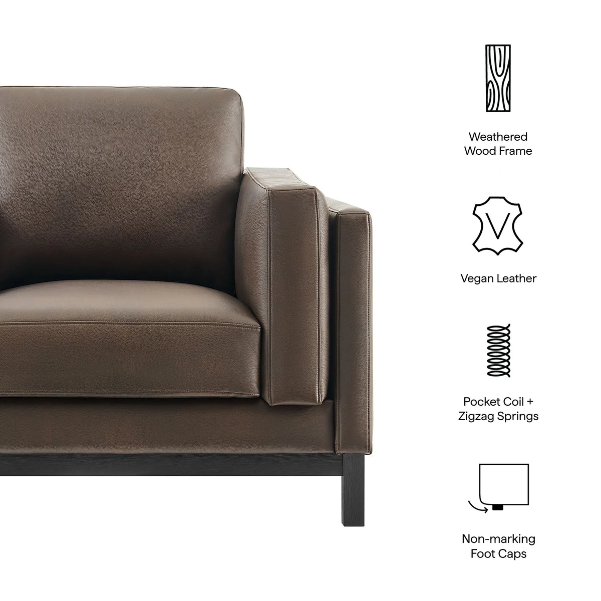 Roscoe Vegan Leather Armchair