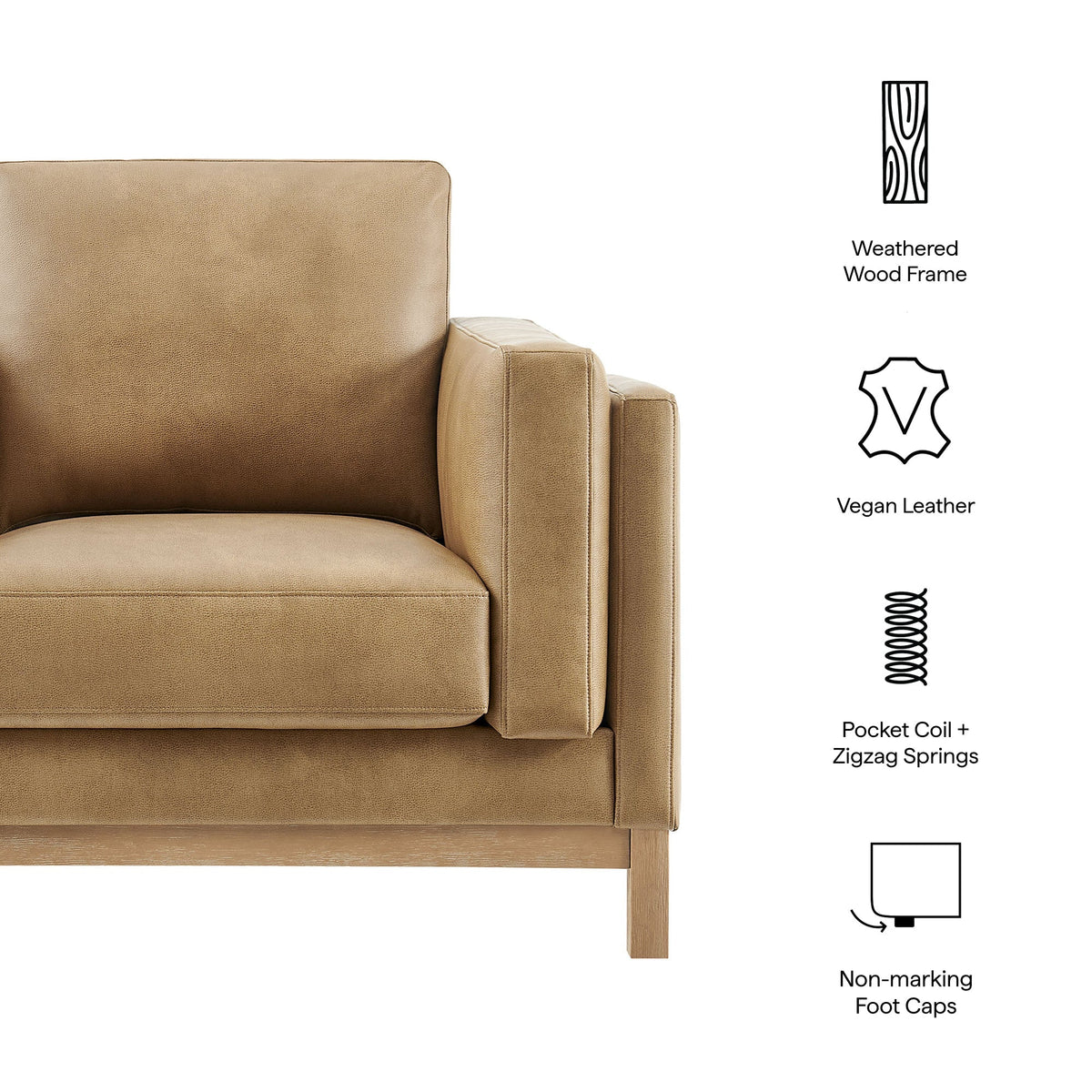 Roscoe Vegan Leather Armchair