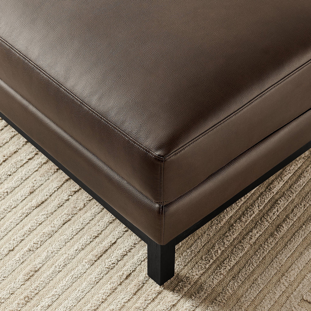Roscoe Vegan Leather Ottoman