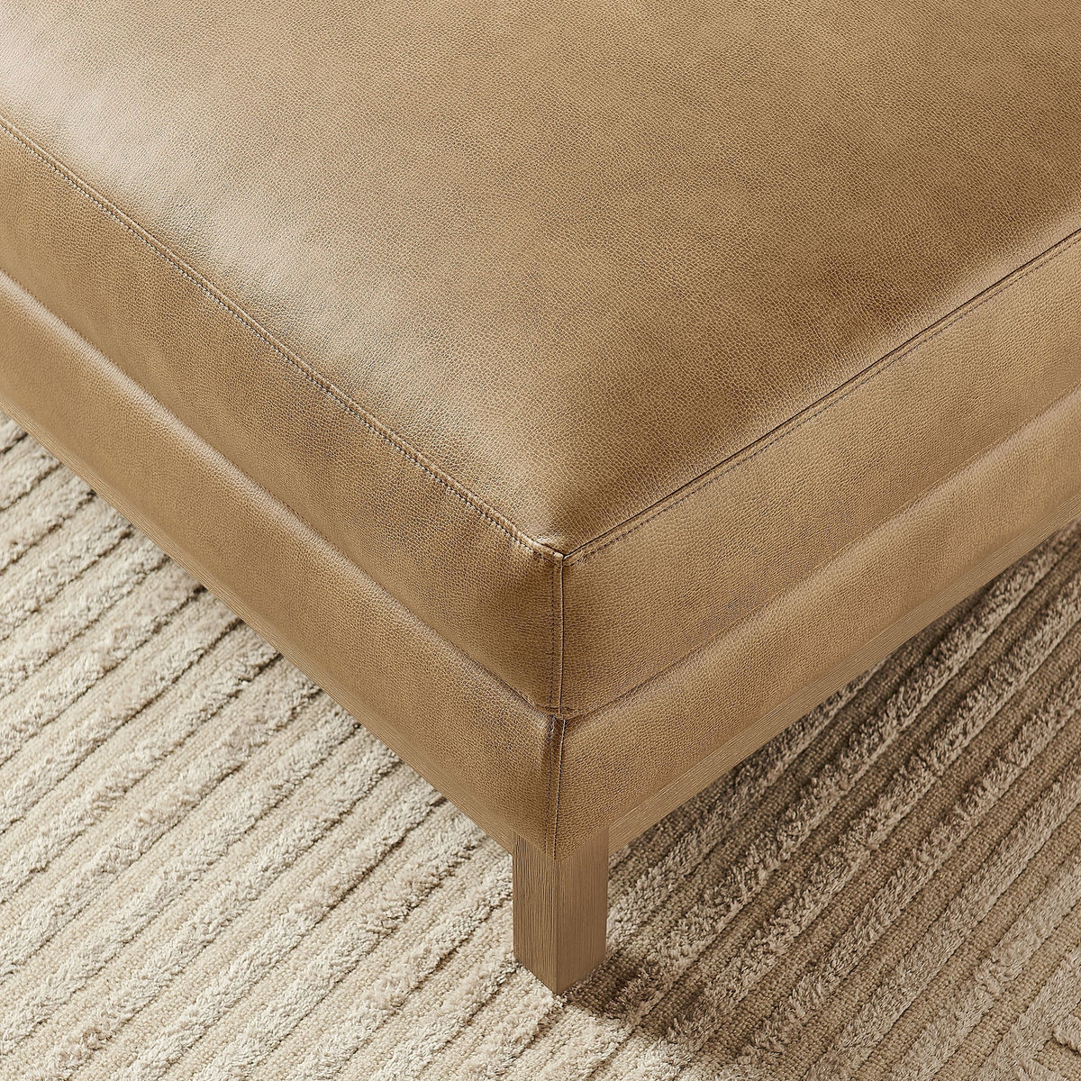 Roscoe Vegan Leather Ottoman