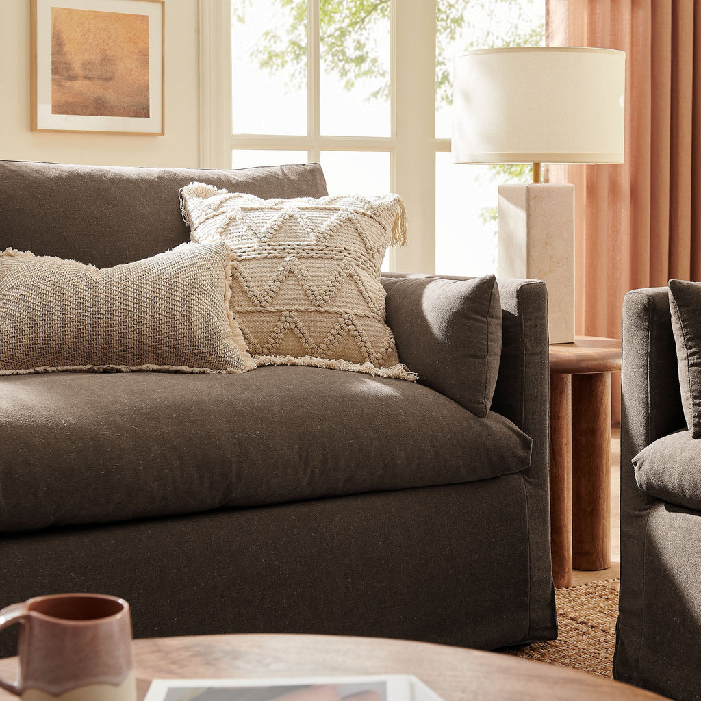 Wellfleet Slipcovered Linen-Blend Loveseat