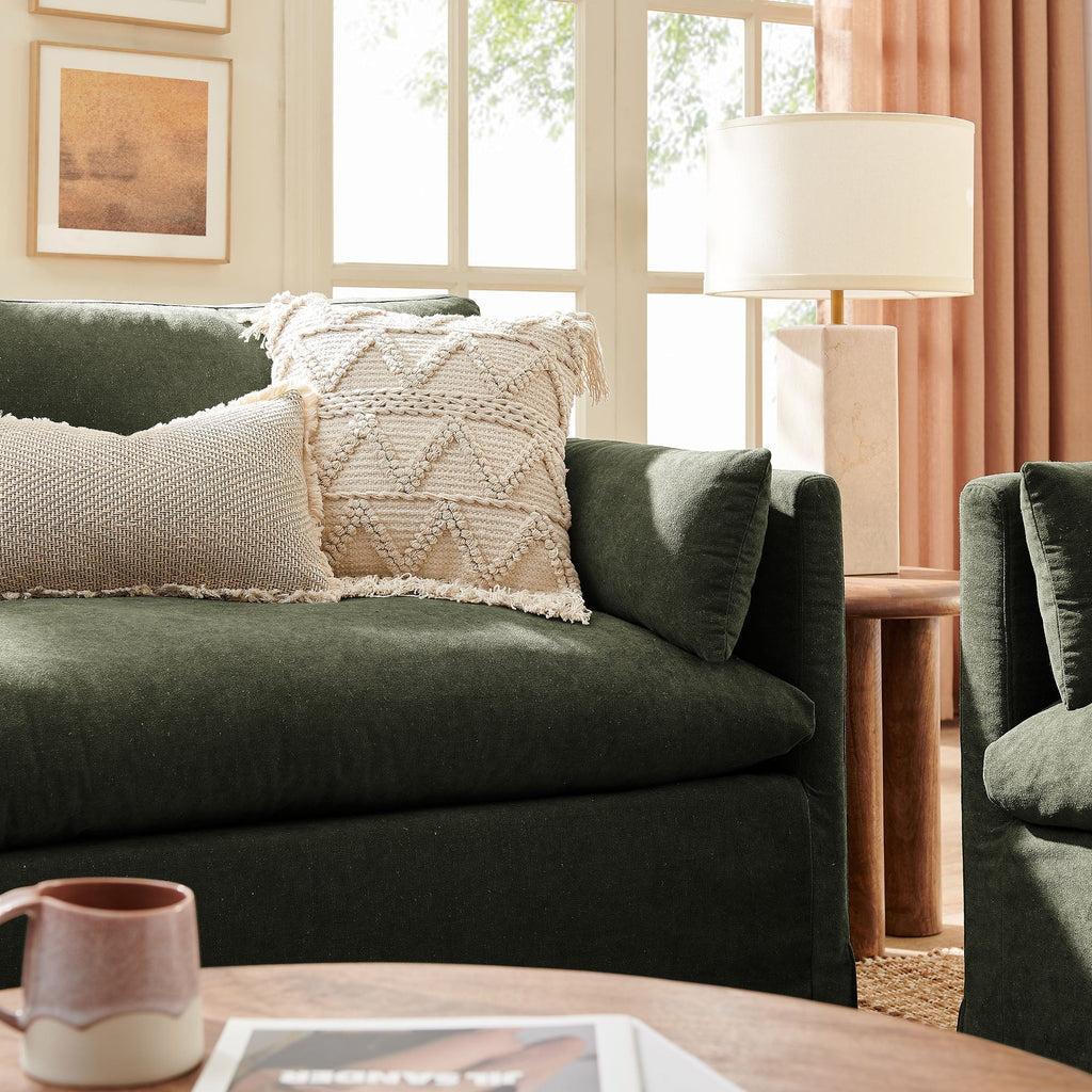 Wellfleet Slipcovered Linen-Blend Loveseat