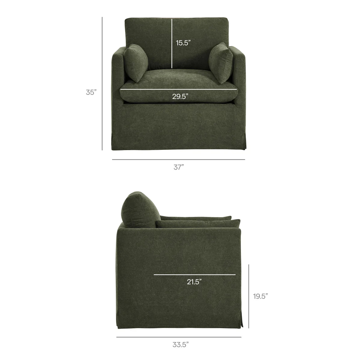 Wellfleet Slipcovered Linen-Blend Armchair