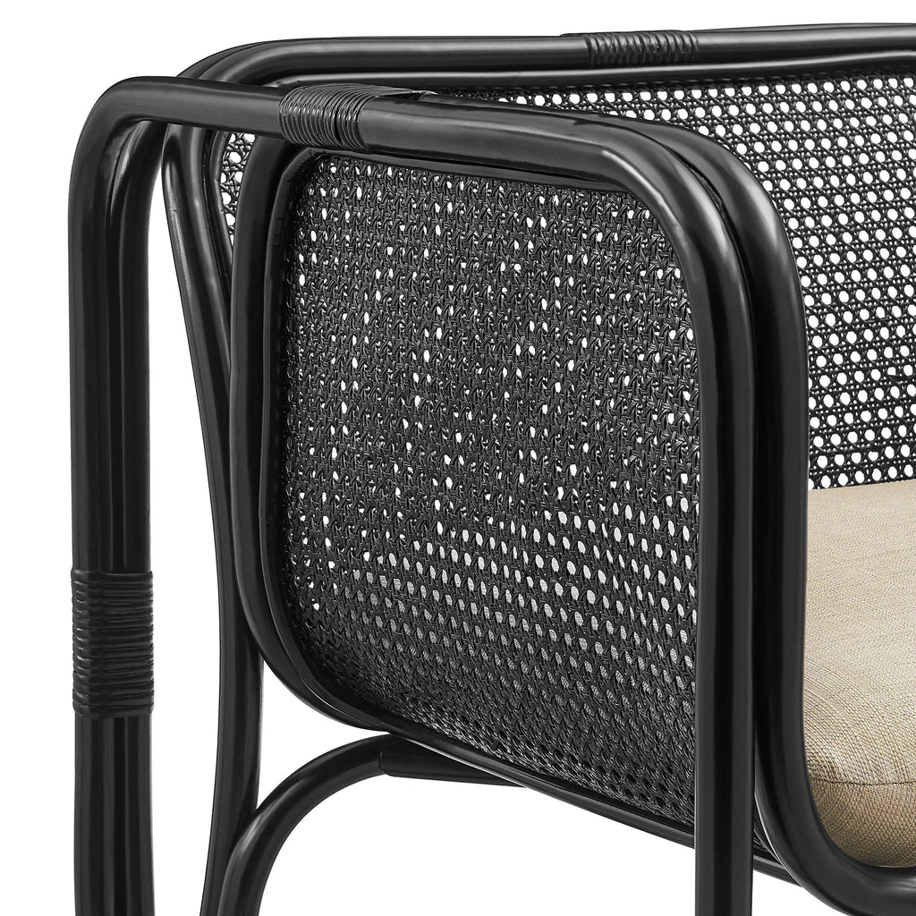 Ellis Natural Rattan Accent Armchair