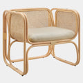 Ellis Natural Rattan Accent Armchair
