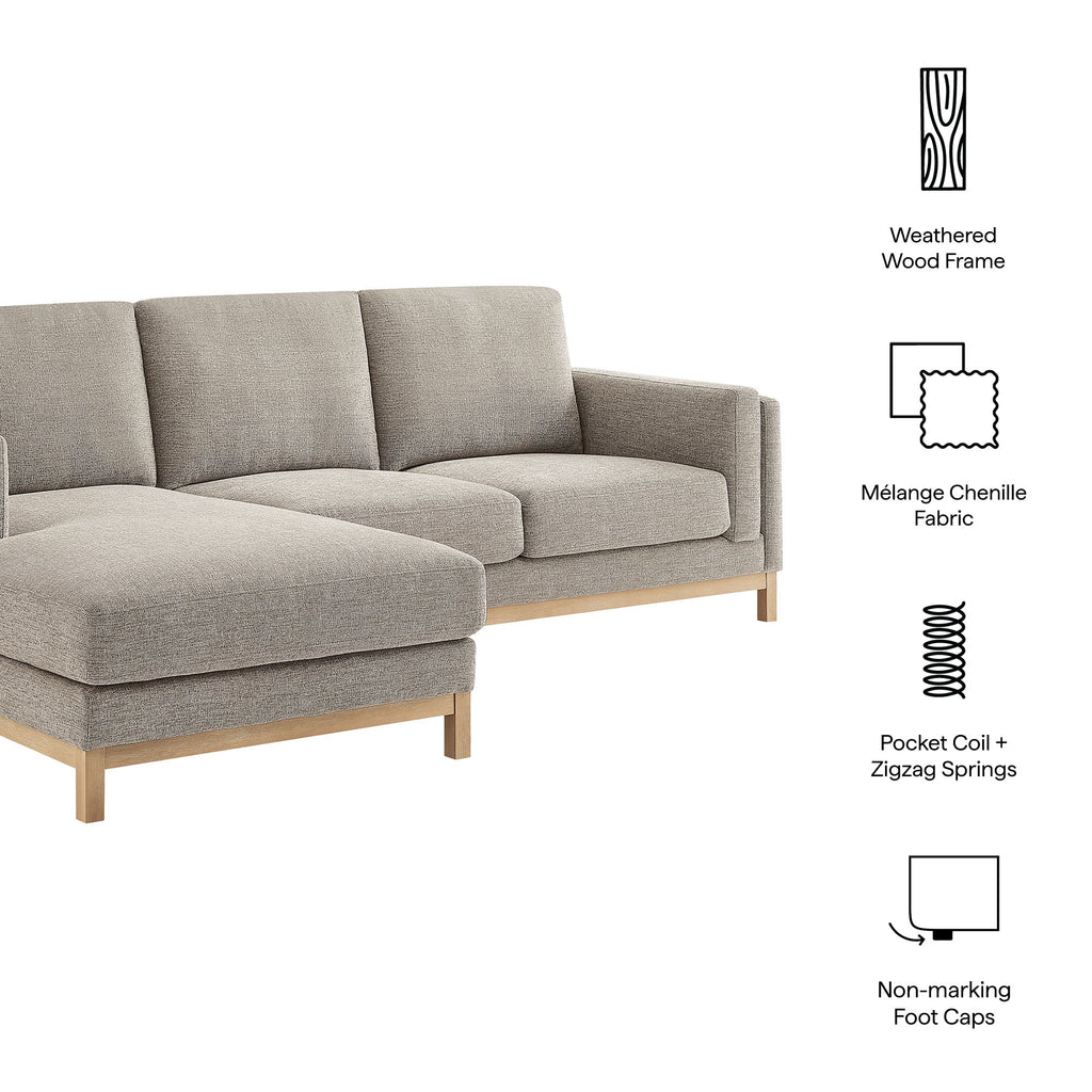 Roscoe Left-Facing Fabric Sectional Sofa