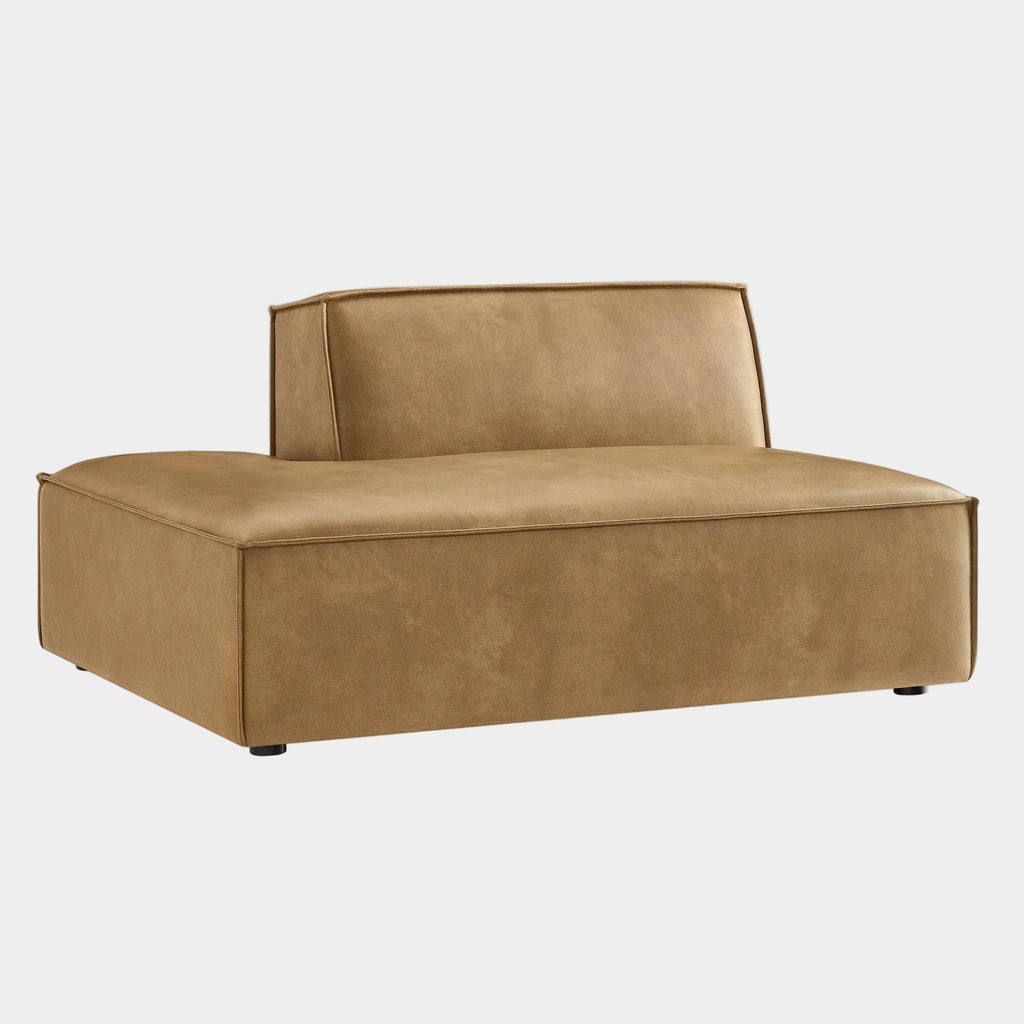 Restore Vegan Leather Left-Facing Armless Modular Chaise