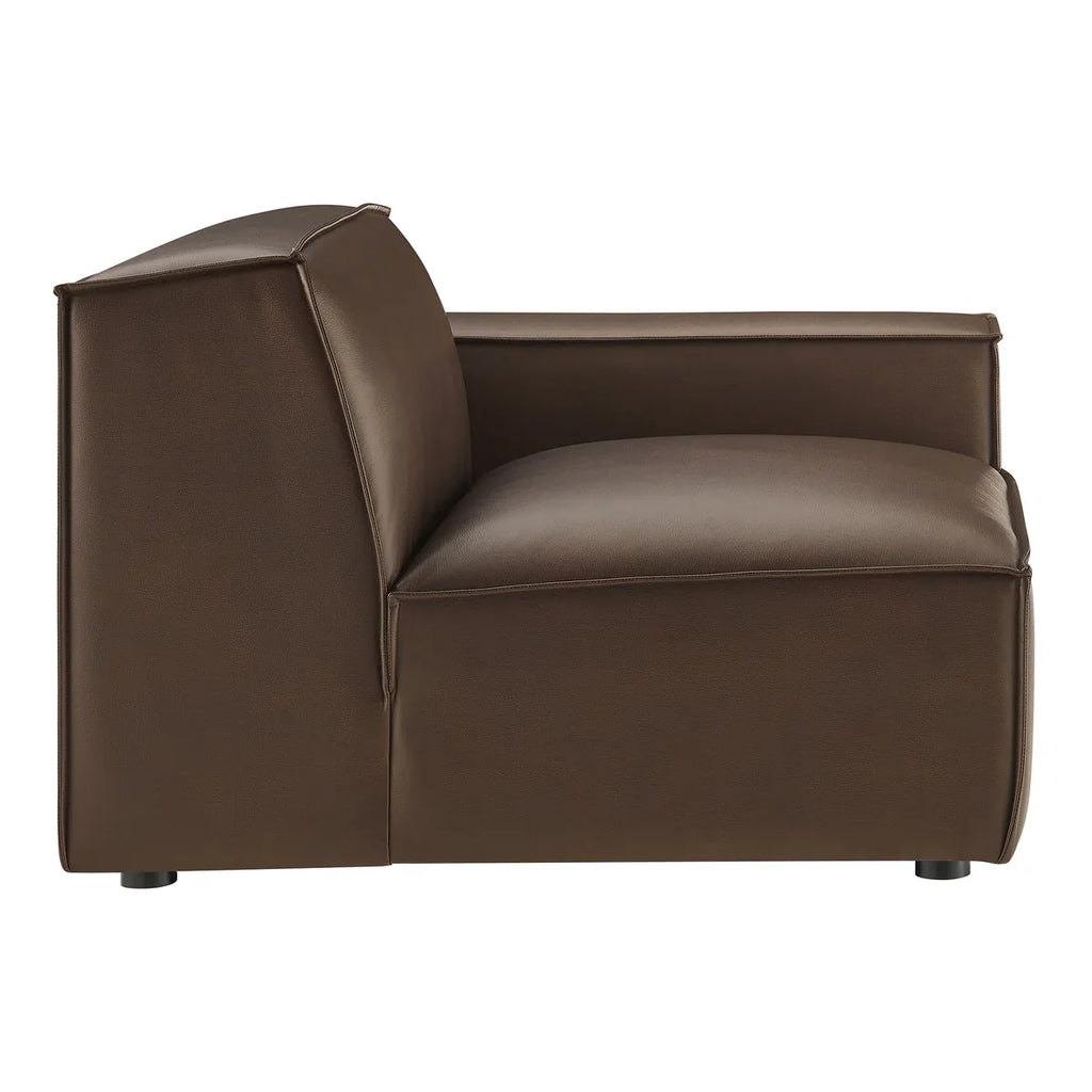 Restore Vegan Leather Right-Facing Modular Lounge Chair