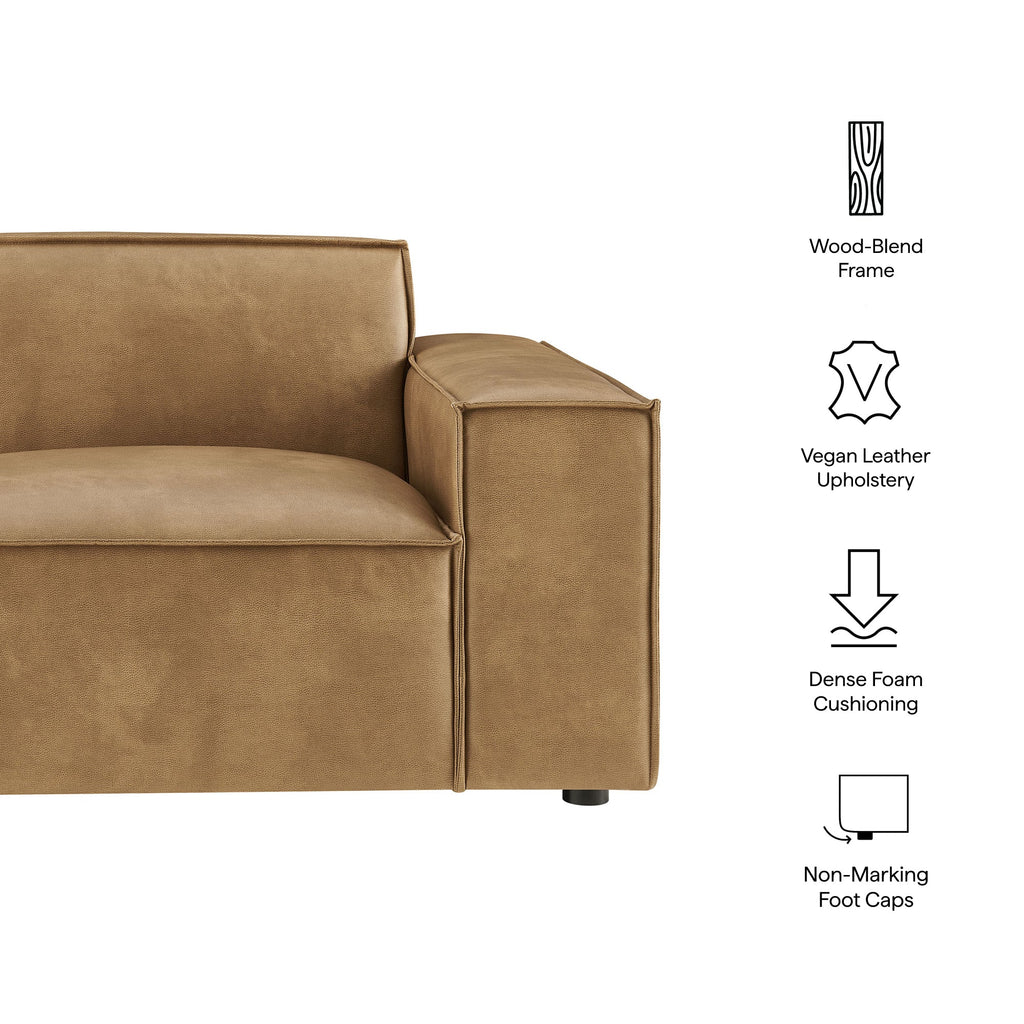 Restore Vegan Leather Right-Facing Modular Lounge Chair
