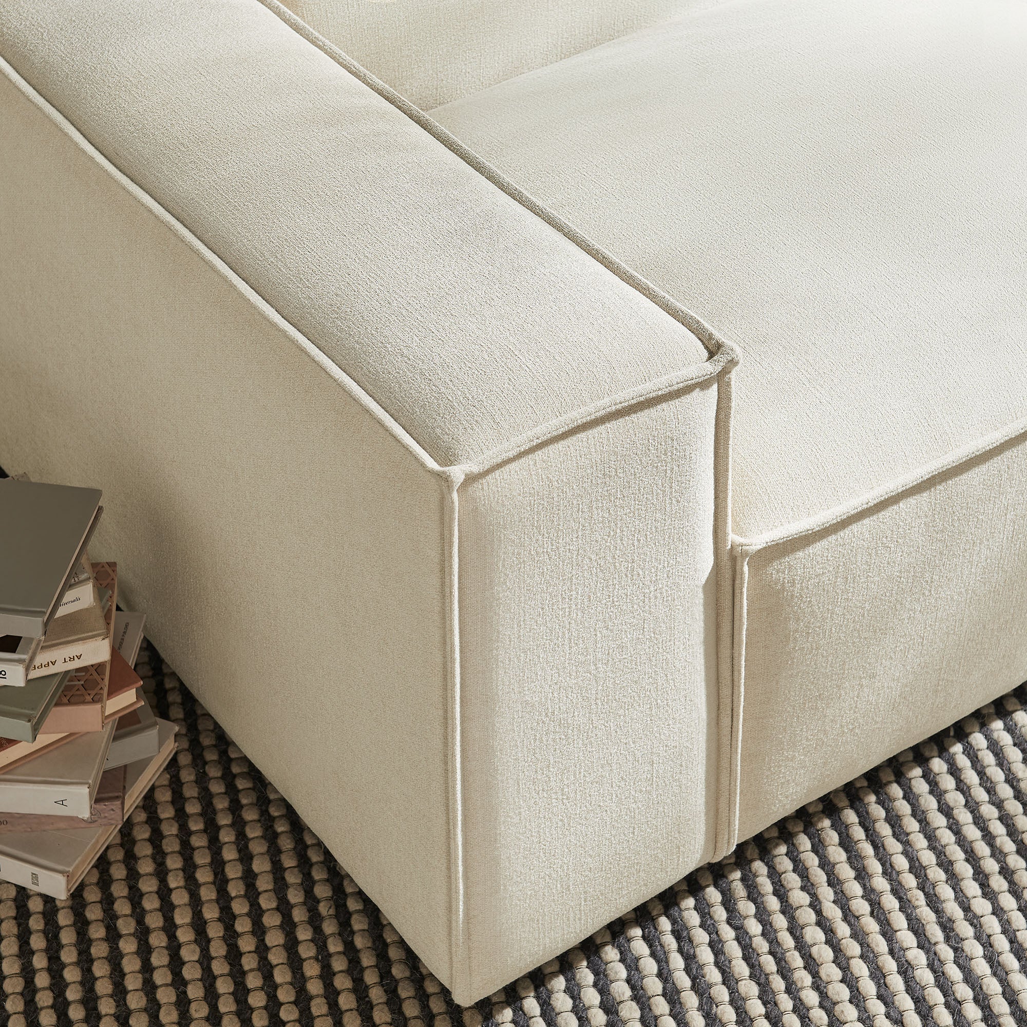 Restore Performance Fabric Upholstered Left-Facing Modular Lounge Chair