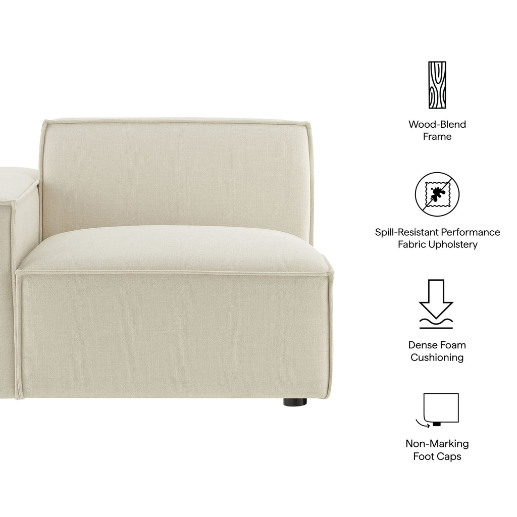 Restore Performance Fabric Upholstered Left-Facing Modular Lounge Chair