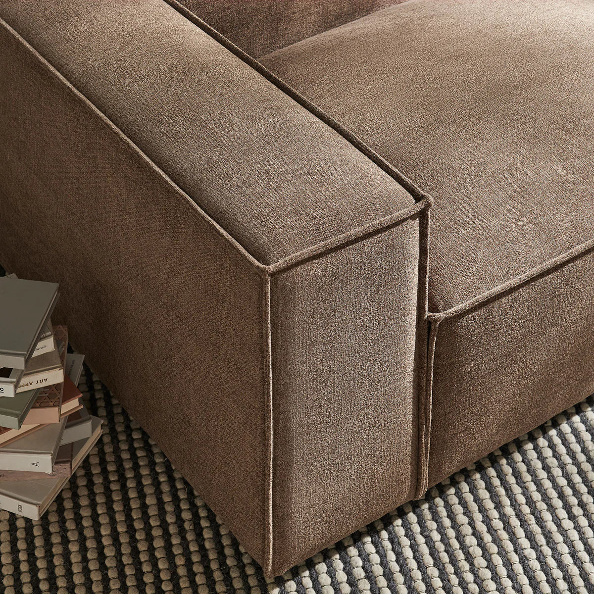 Restore Performance Fabric Upholstered Left-Facing Modular Lounge Chair