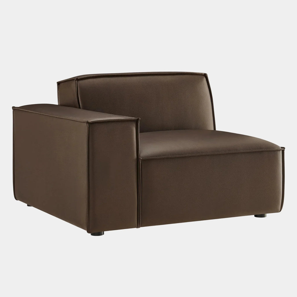 Restore Vegan Leather Left-Facing Modular Lounge Chair