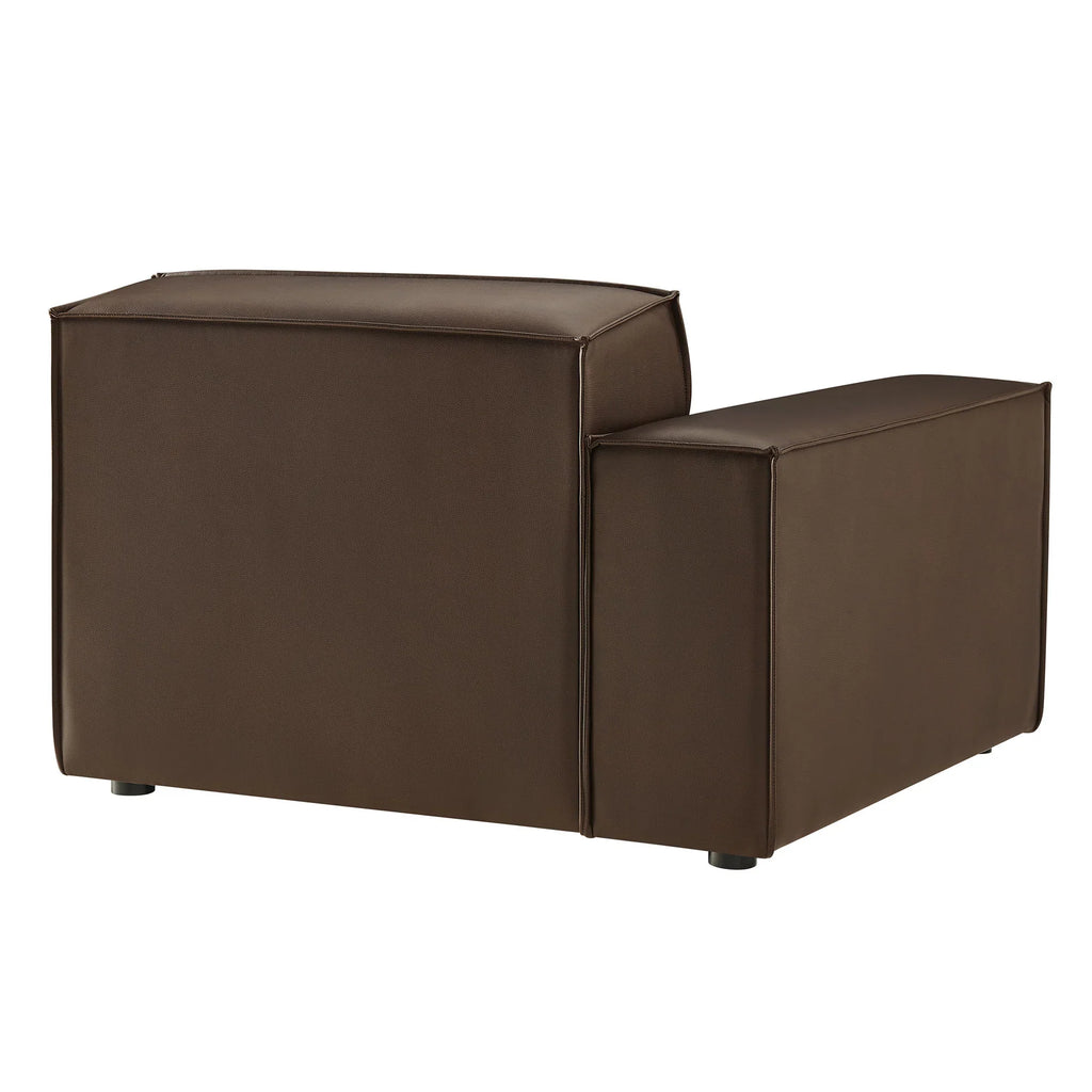 Restore Vegan Leather Left-Facing Modular Lounge Chair