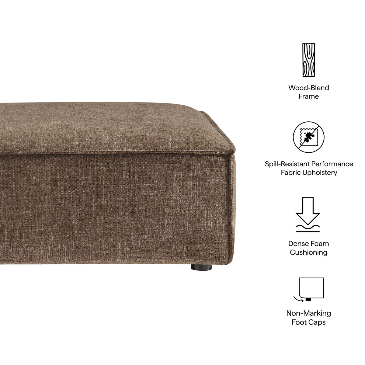 Restore Performance Fabric Upholstered Modular Ottoman