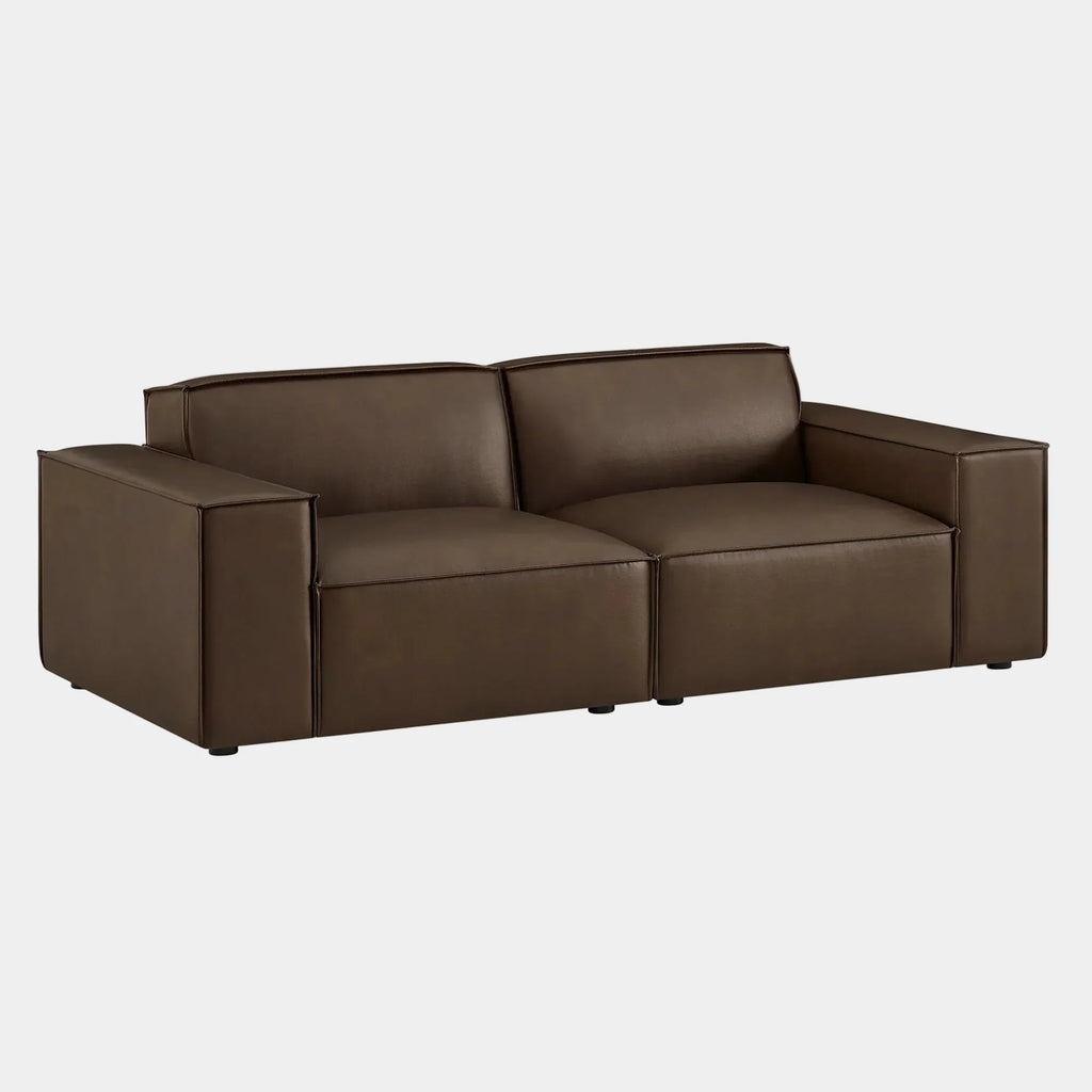 Restore 2-Piece Vegan Leather Modular Loveseat