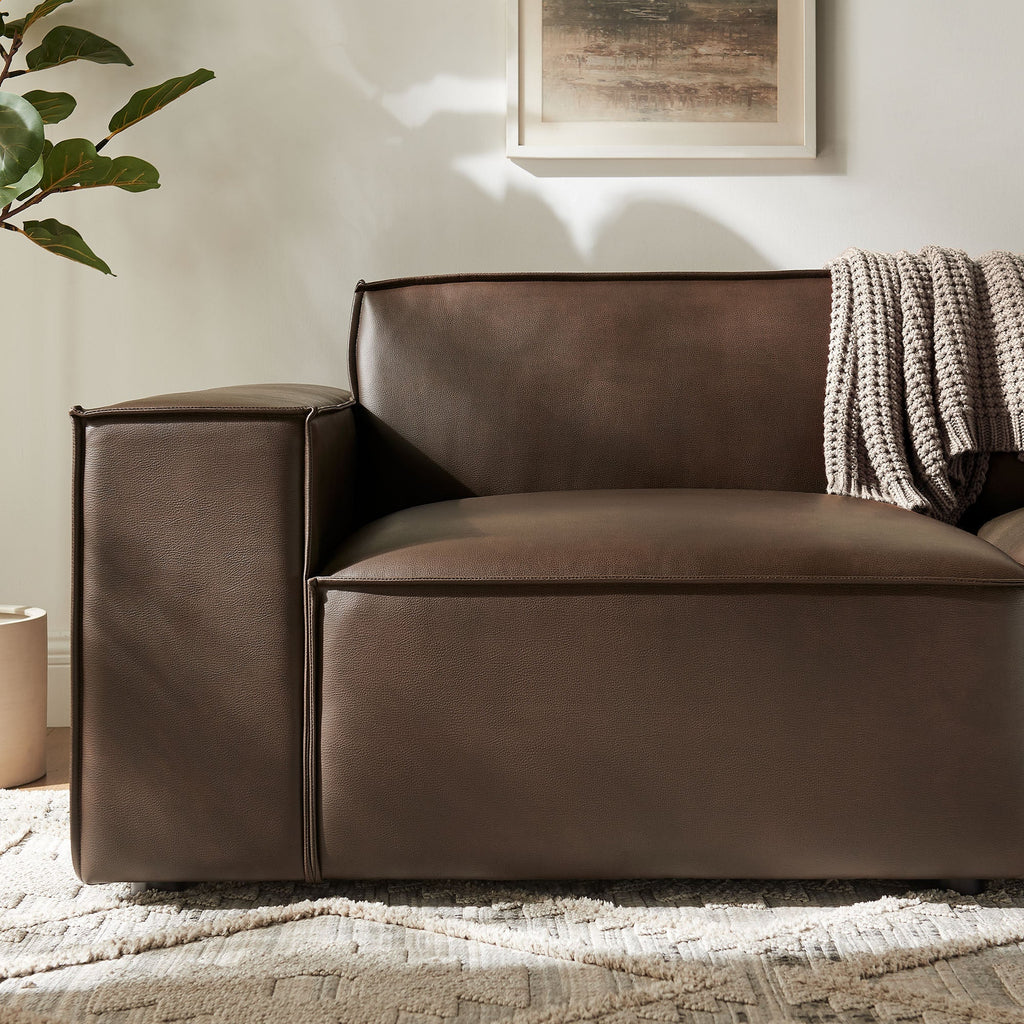 Restore 2-Piece Vegan Leather Modular Loveseat