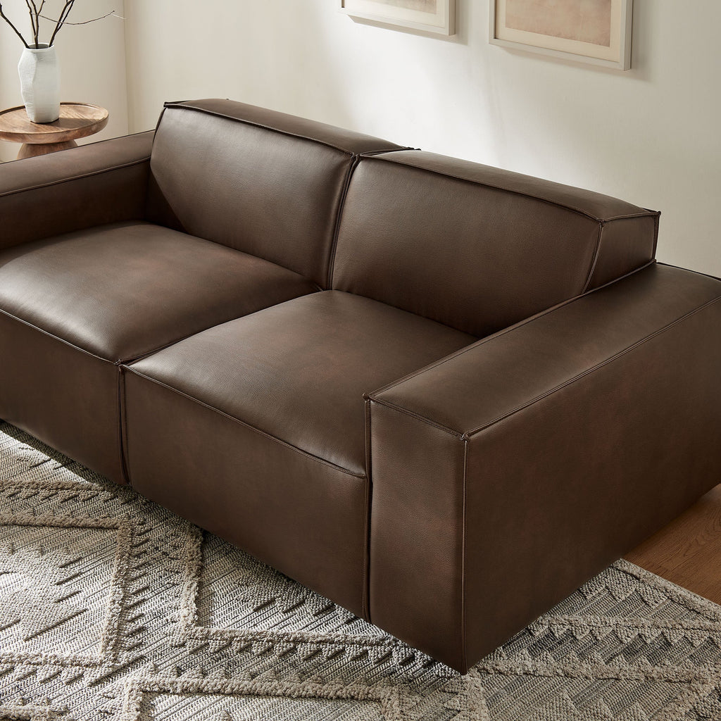 Restore 2-Piece Vegan Leather Modular Loveseat