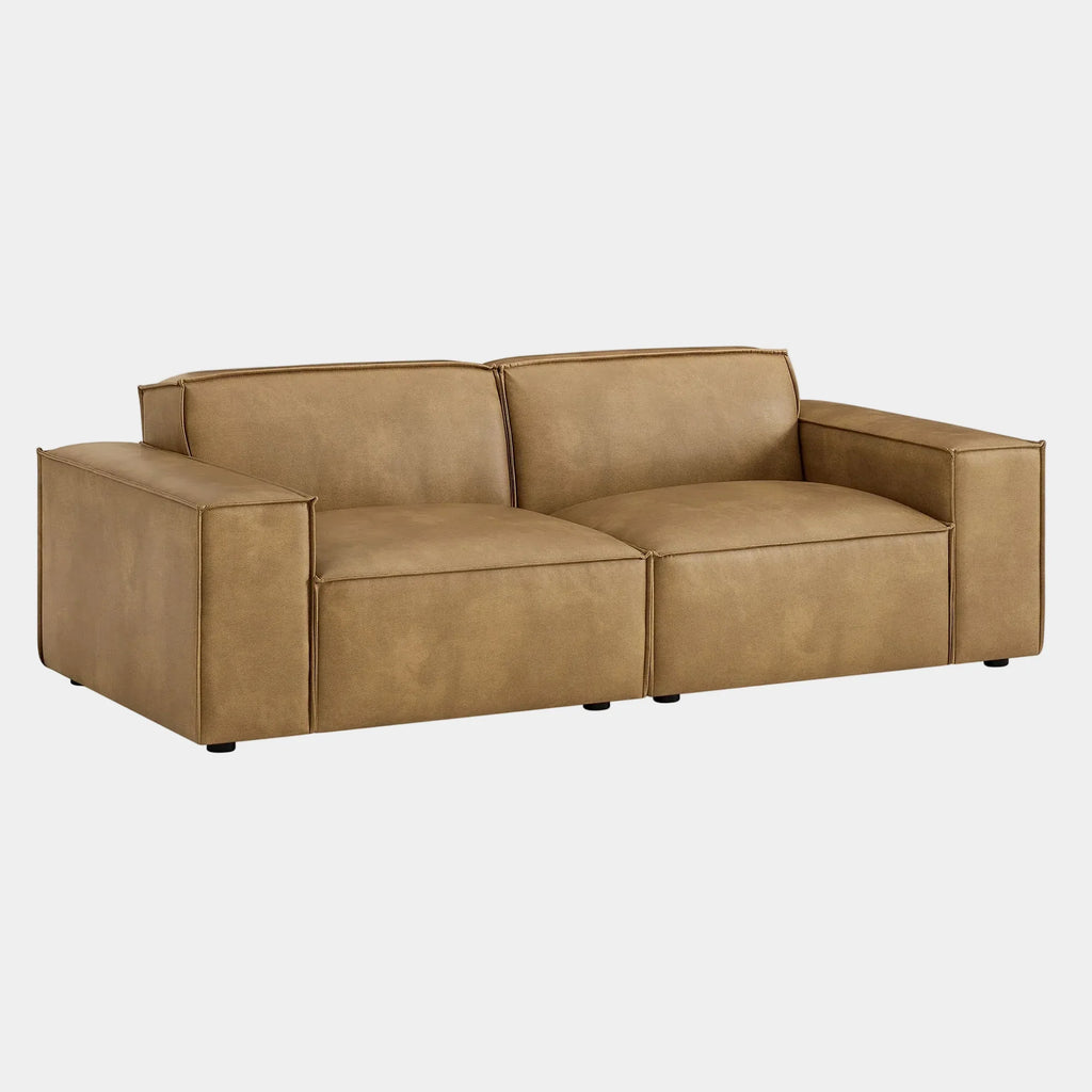 Restore 2-Piece Vegan Leather Modular Loveseat