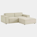 Restore 3-Piece Performance Fabric Upholstered Modular Loveseat with Ottoman
