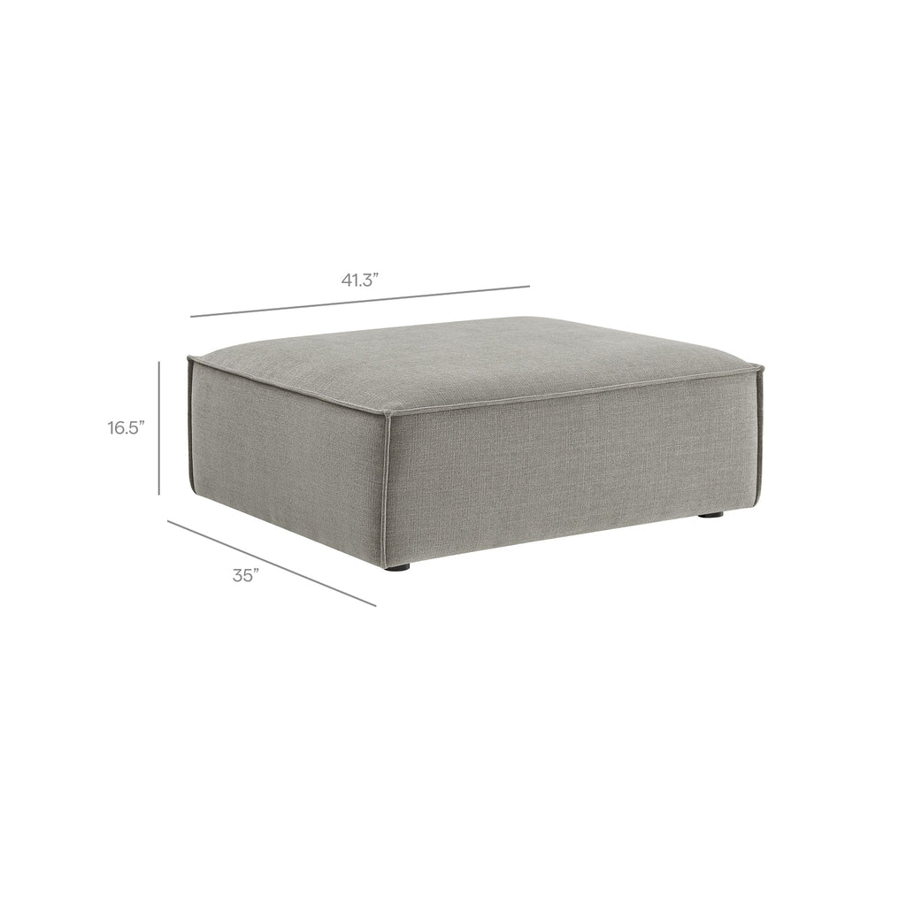 Restore 3-Piece Performance Fabric Upholstered Modular Loveseat with Ottoman