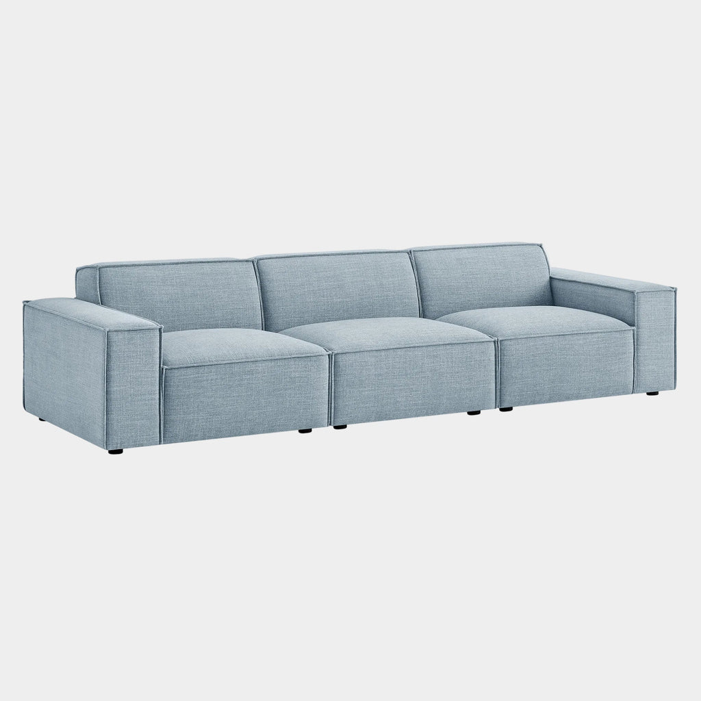 Restore 3-Piece Performance Fabric Upholstered Modular Sofa Set