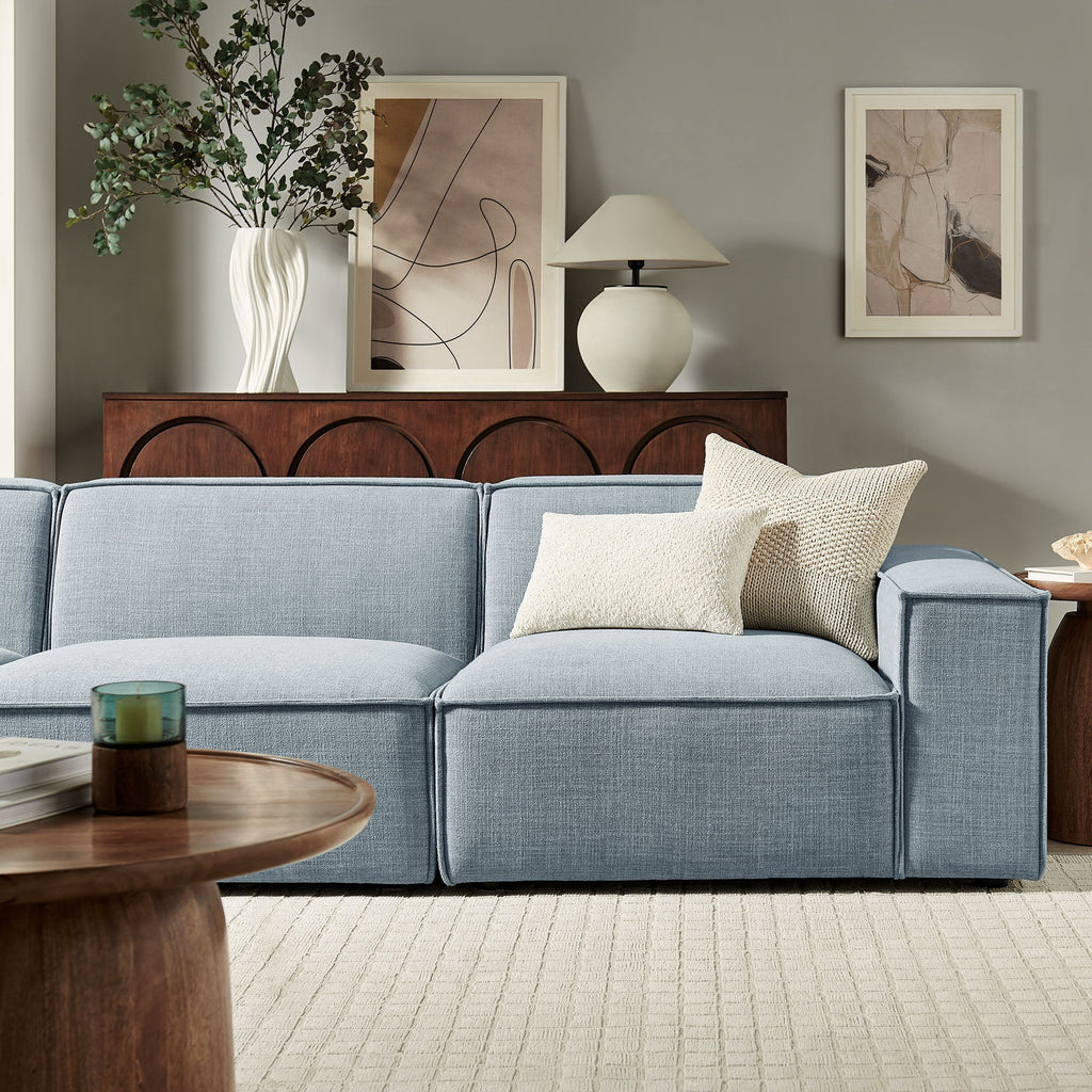 Restore 3-Piece Performance Fabric Upholstered Modular Sofa Set