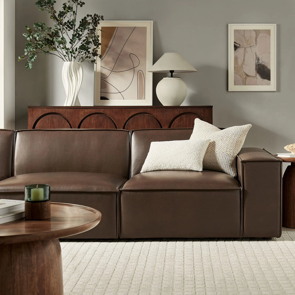 Restore 3-Piece Vegan Leather Modular Sofa Set