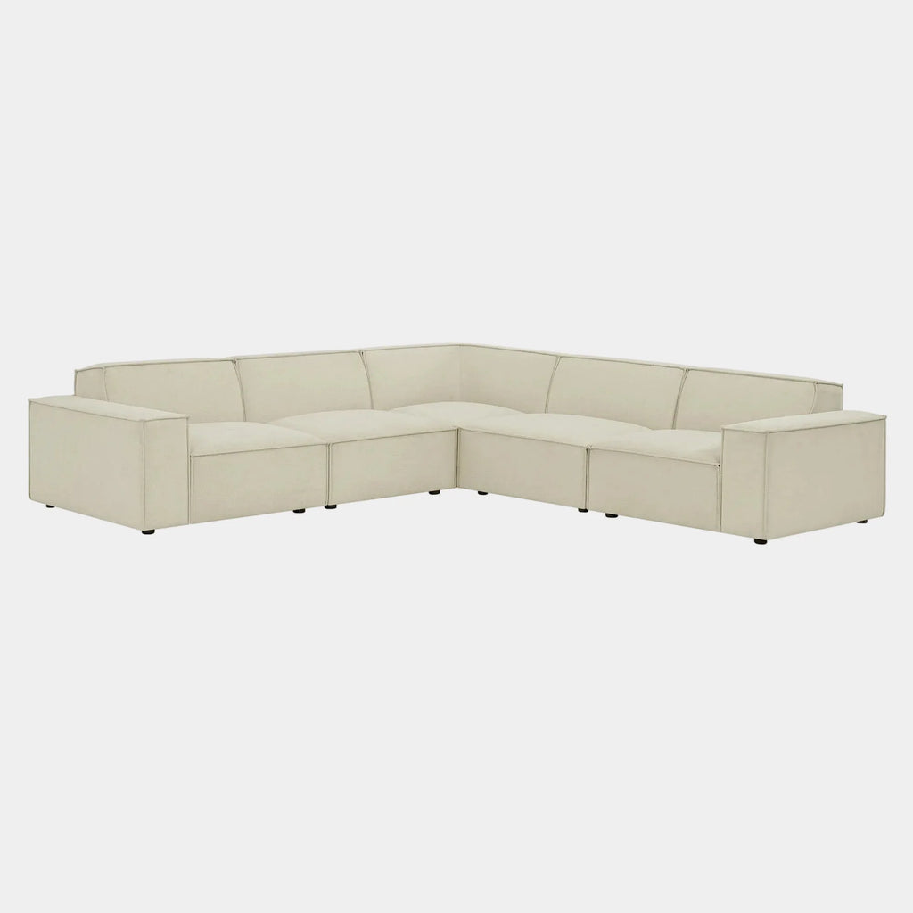 Restore 5-Piece Performance Fabric Upholstered Modular L-Shaped Sofa