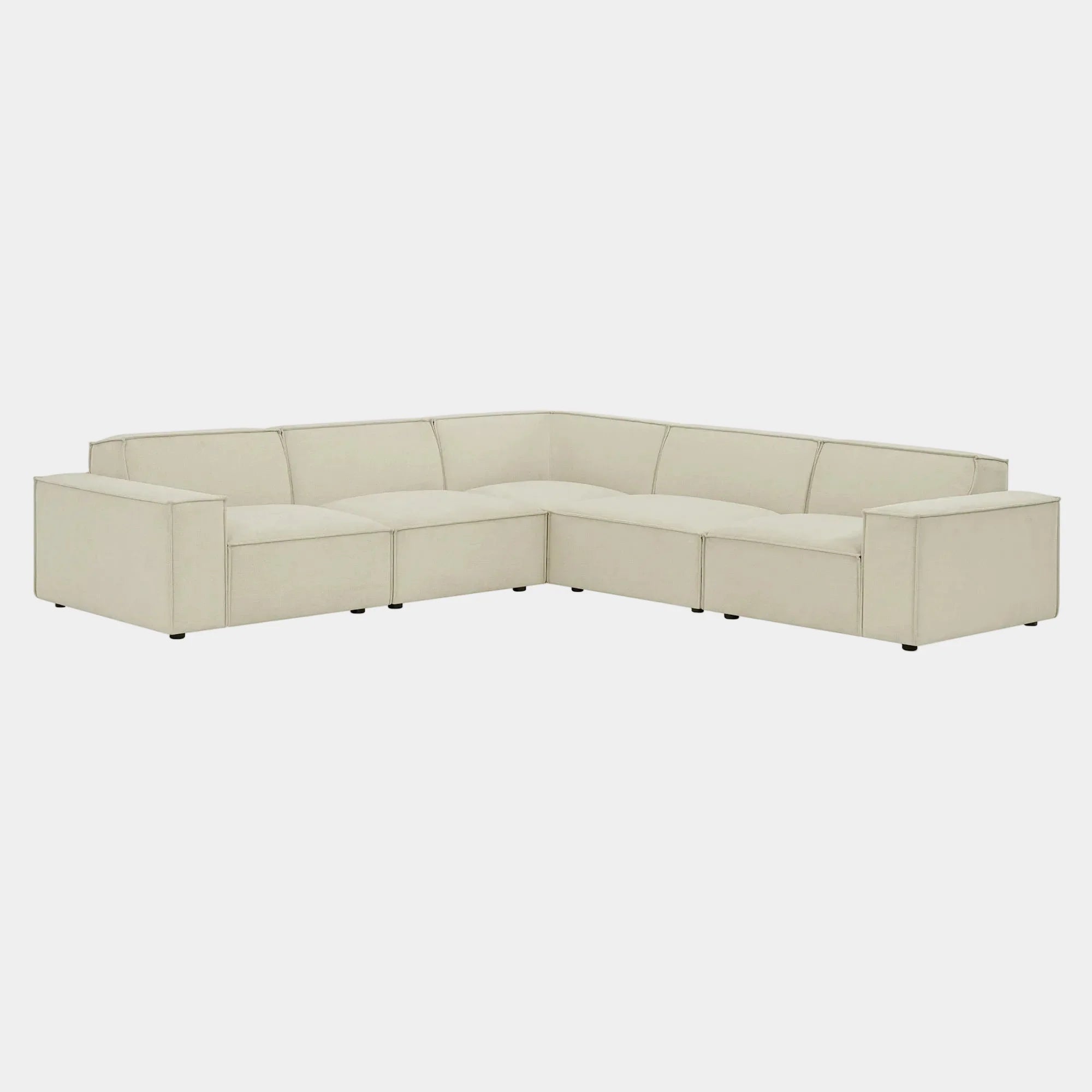 Restore 5-Piece Performance Fabric Upholstered Modular L-Shaped Sofa