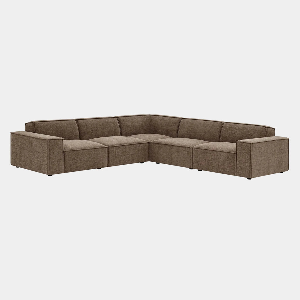 Restore 5-Piece Performance Fabric Upholstered Modular L-Shaped Sofa