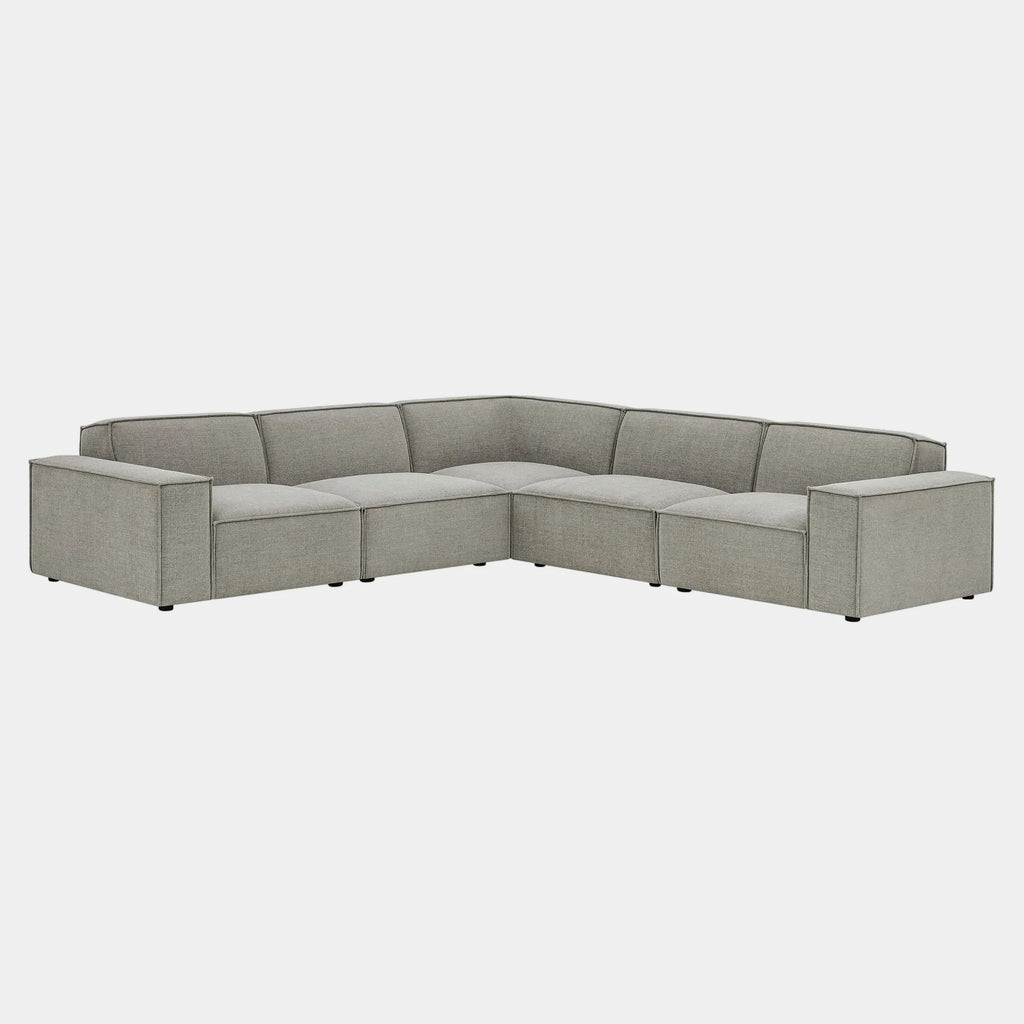 Restore 5-Piece Performance Fabric Upholstered Modular L-Shaped Sofa