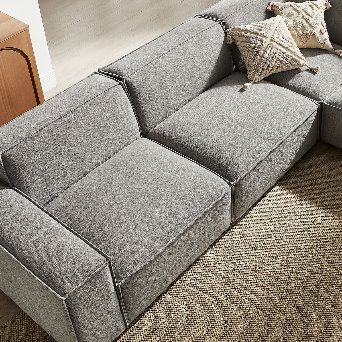 Restore 5-Piece Performance Fabric Upholstered Modular L-Shaped Sofa