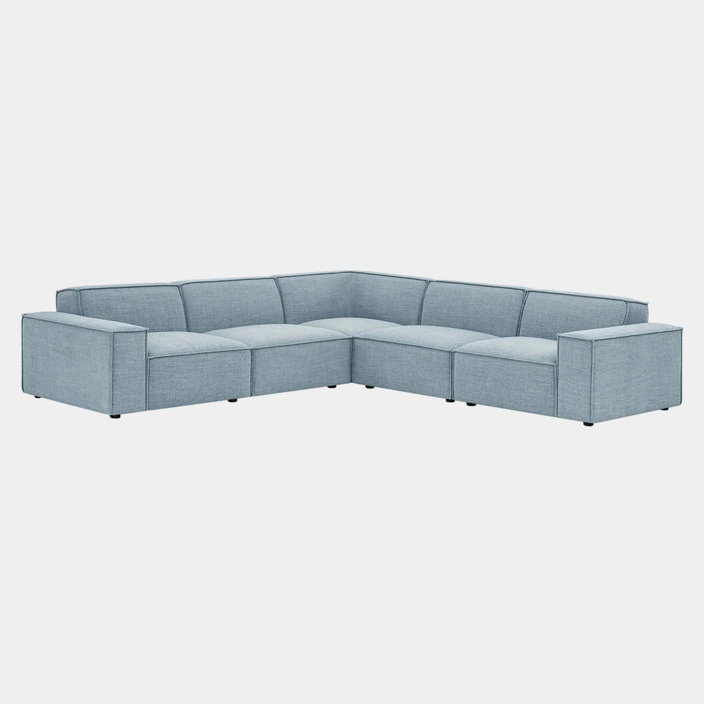 Restore 5-Piece Performance Fabric Upholstered Modular L-Shaped Sofa