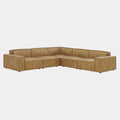 Restore 5-Piece Vegan Leather Modular L-Shaped Sofa