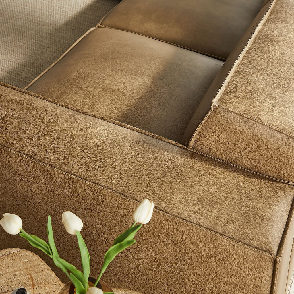 Restore 5-Piece Vegan Leather Modular L-Shaped Sofa